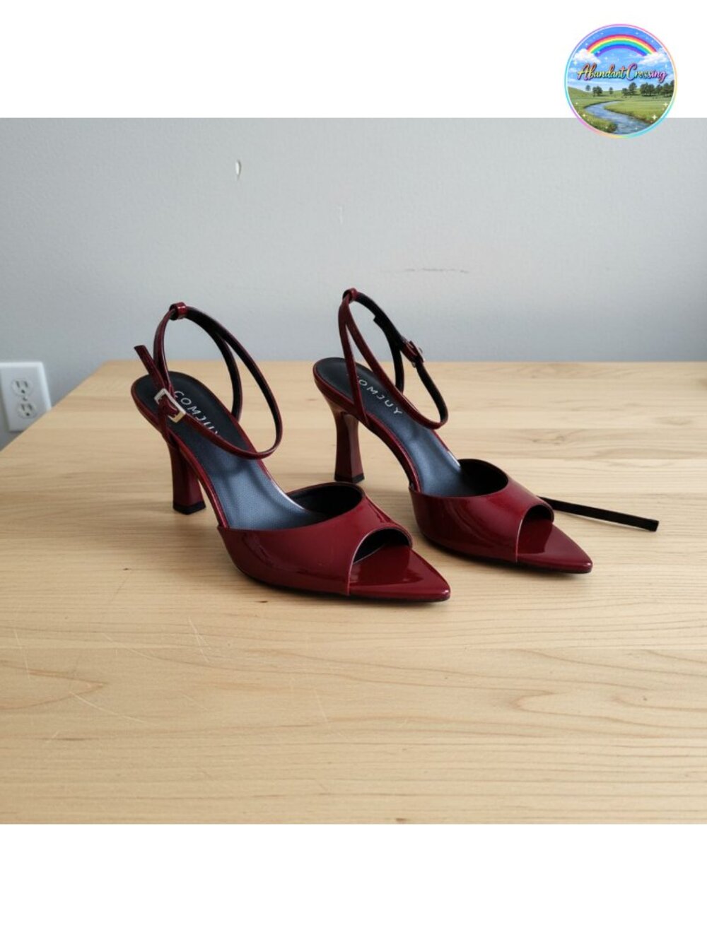 Kitten Heel Peep Toe Strappy Ankle Strap Faux Leather Heeled Sandals